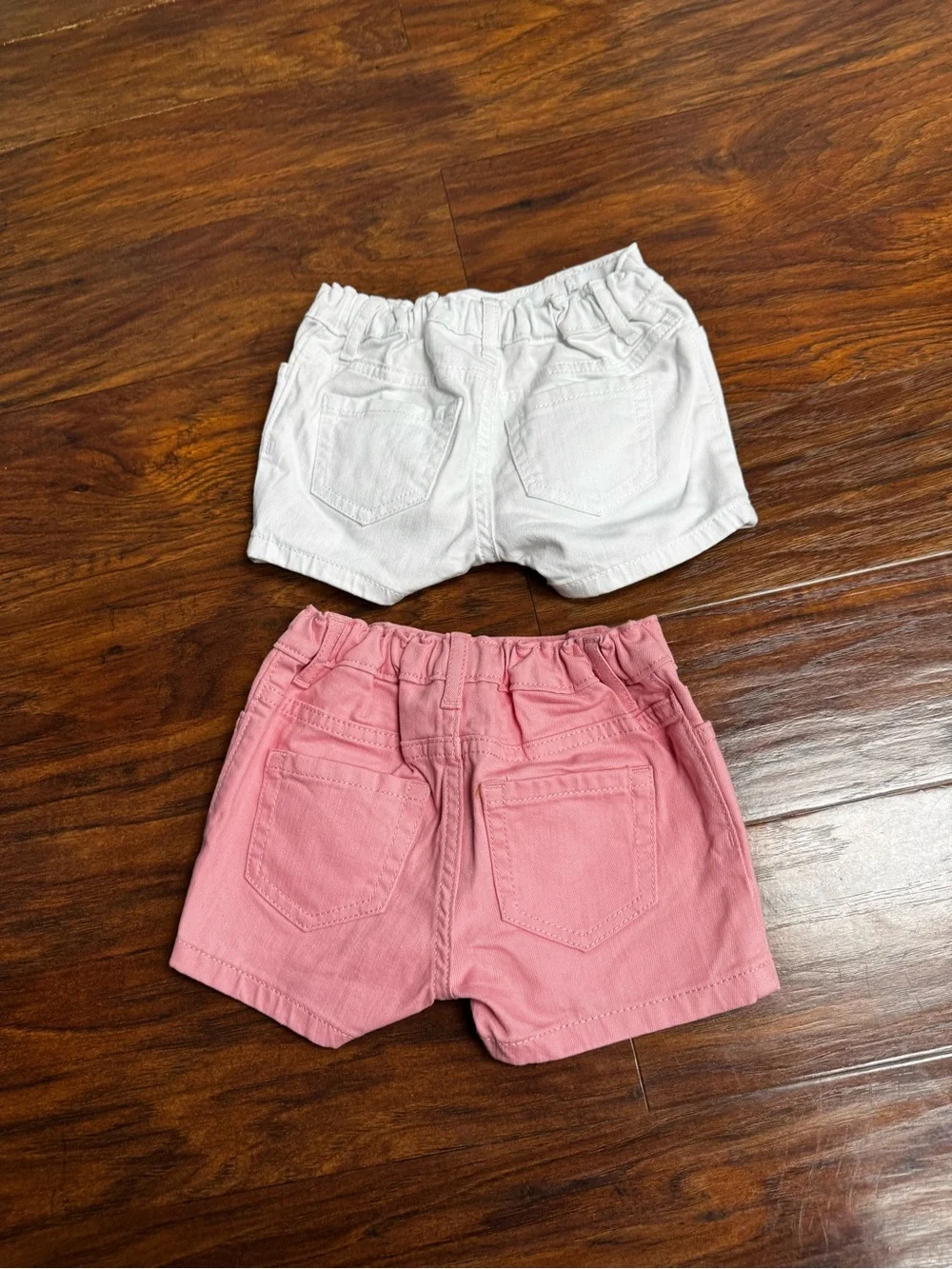 The Children's Place Pink and White Cotton Shorts Duo